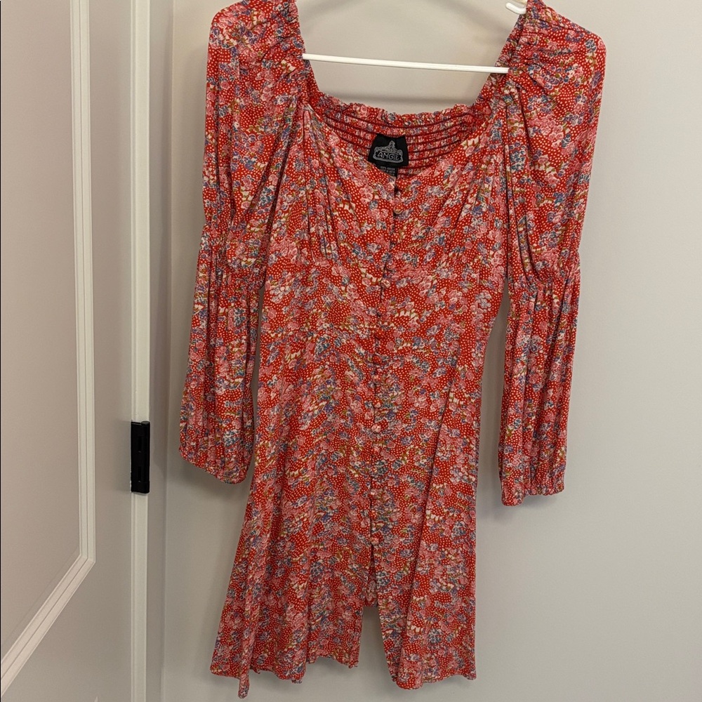 Red Floral Dress